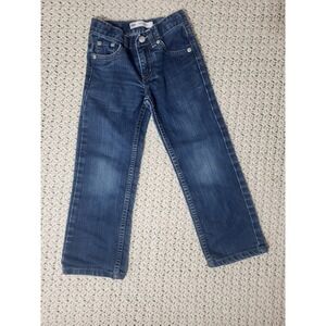 Levis 505 Regular Fit Slim Kids Jeans Dark Wash Blue Denim Size 6 Slim